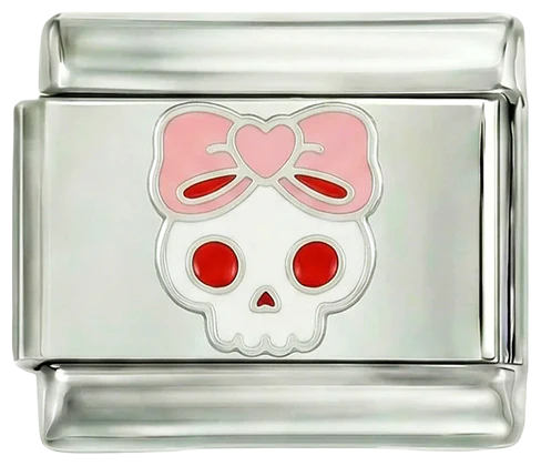 Skull with Pink Bow
