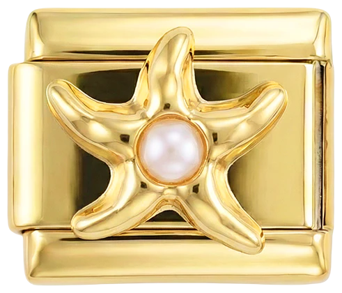 Starfish with Pearl on Gold