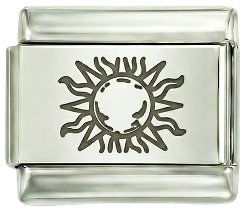Sun Bewitched Black, on Silver