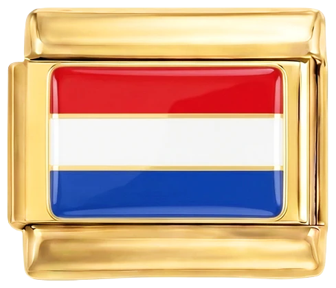 Netherlands Flag, on Gold