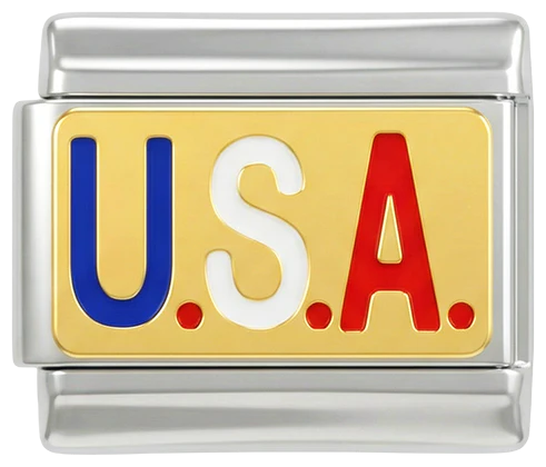 U.S.A, Gold Plate, on Silver