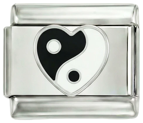 Yin & Yang Heart, Black and White